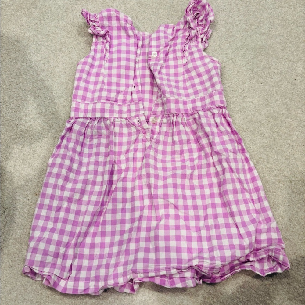 Pink Gingham Kids Dress - Picture 2 of 3